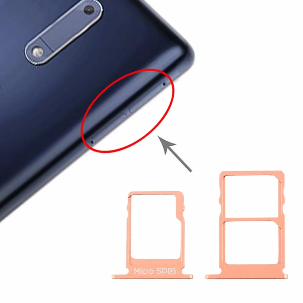 Лоток для sim-карт+ лоток для карт памяти Micro SD для Nokia 5/N5 TA-1024 TA-1027 TA-1044 TA-1053 TA