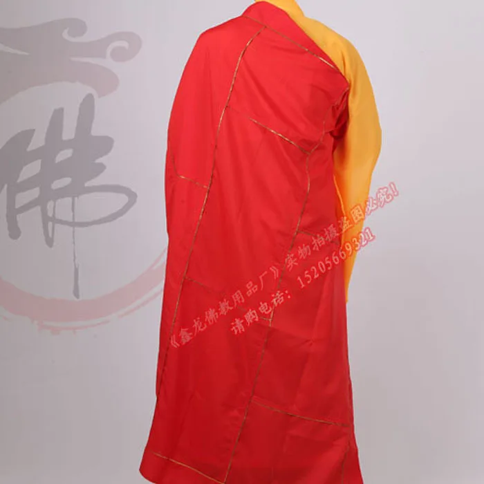 Red Color Adults Buddhist Monk Meditation Clothing Robes Monks Confession Long Gown Haiqing Monk Clothes Cloak buddhist clothing