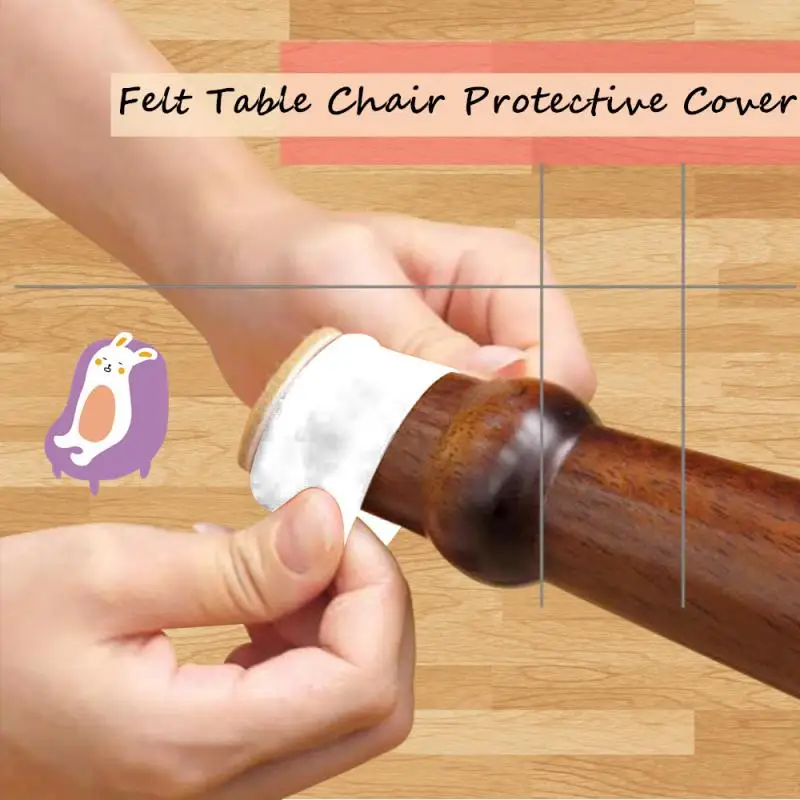 

1PCS Felt Table Chair Protective Cover Sock Anti Sliding Flet Cover No Noise Table Desk Chair Feet Furniture Leveling Feet Plugs