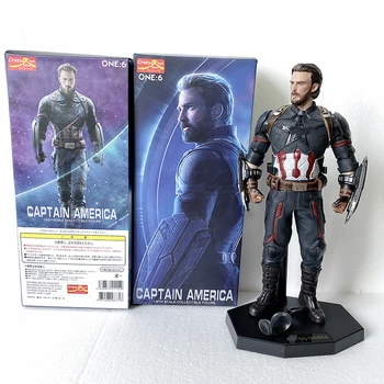 

30cm Crazy Toys Action Figure American Captain Model Marvel Avengers Statue Toy Doll Gift