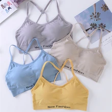 Женский бюстгальтер для йоги, спортивный бюстгальтер пуш-ап, топ для фитнеса, для чашки, A-D, спортивный бюстгальтер с буквами, черный, белый, для бега, йоги, спортзала, фитнеса, укороченный Топ для женщин