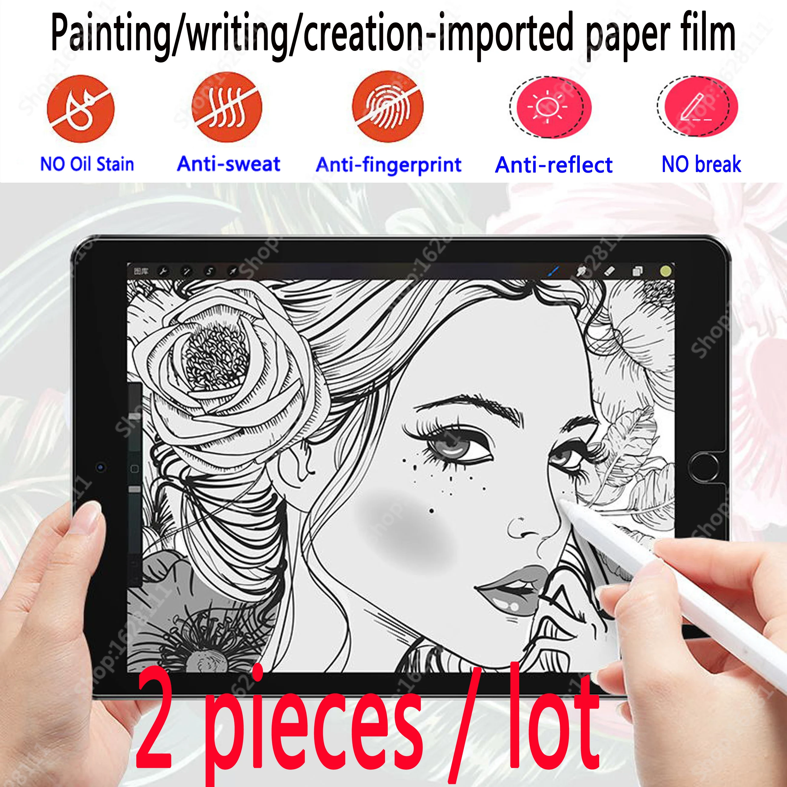 Paper Like Screen Protector Film Matte PET Painting Write For Apple iPad 9.7 Air 4 3 2 10.5 10.9 2020 Pro 11 10.2 7th 8th Gen
