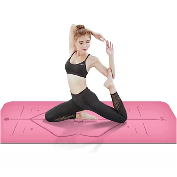 

1830*610*6mm TPE Yoga Mat with Position Line Non Slip Carpet Mat For Beginner Environmental Fitness Gymnastics Mats