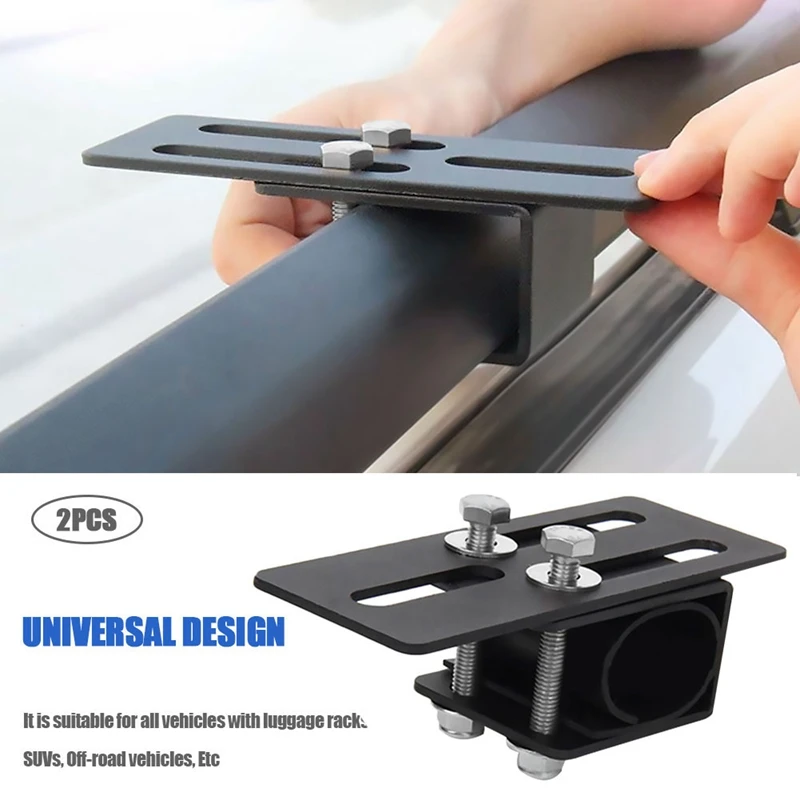 

Universal Car Luggage Mounting Bracket Vehicle Spotlight Strip Light Stand Roof Bag Rack Easy to Install for SUV Off Road Vehicl