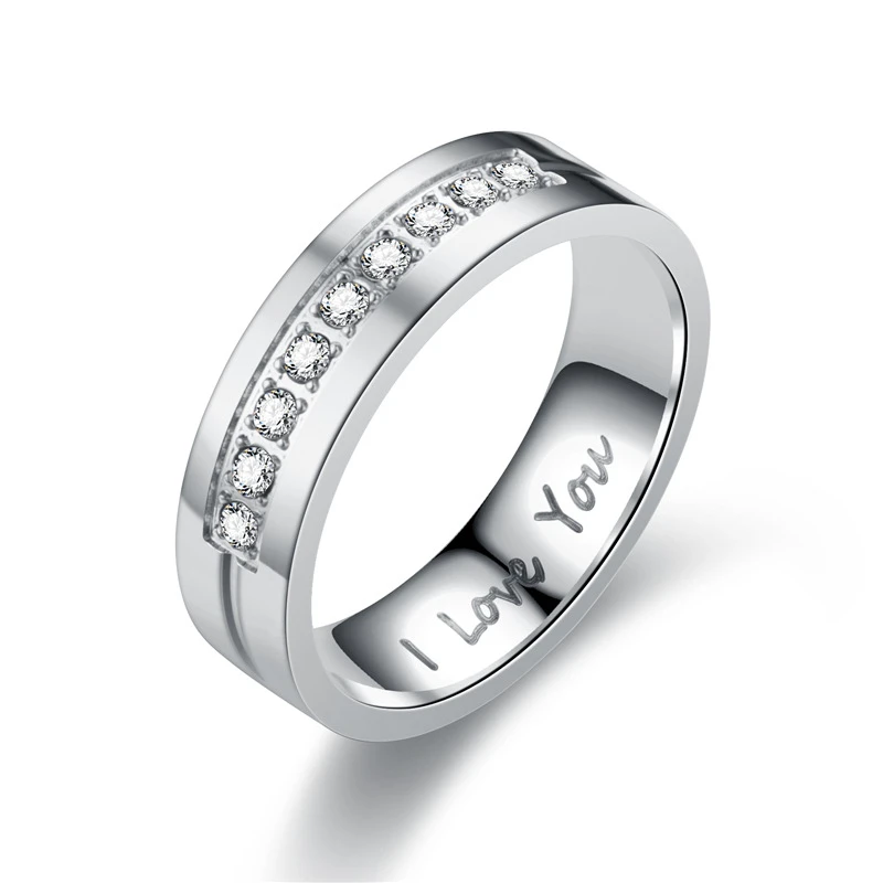 Wedding Rings For Women Men Couple Stainless Steel Anniversary Engagement