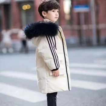 

2019 Children Clothing Boys Fashion Jackets Hooded Thicken Coats Casual Warm Down Cotton Parkas Kids Outdoor Long Winter Clothes