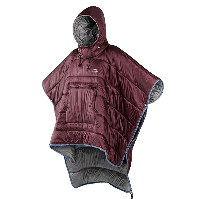 Portable Outdoor Travel Camping Quilt Keep Warm Sleeping Bag Wearable Cloak keep warm in tent