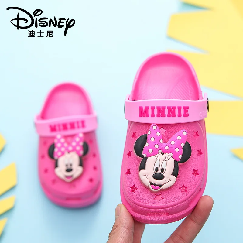 Новинка летние тапочки Disney с Микки детская обувь со светодиодной подсветкой