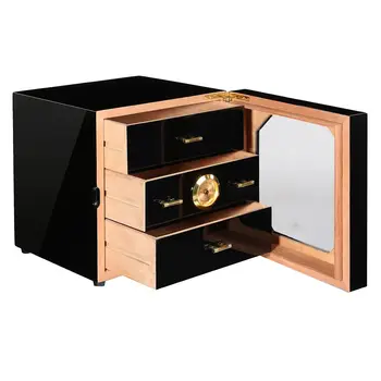 

Luxury 3 Drawers Cigar Humidor Case Cabinet Humidor Box Cedar Wood Smoking Sigaren Storage Box Case Humidifier Hygrometer