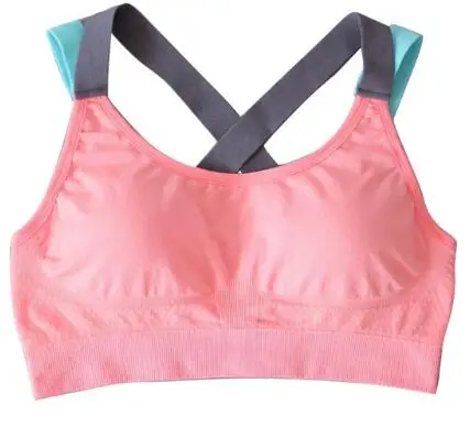 Sports Bra Full Cup Breathable Top Shockproof Cross Back Push Up Workout Bra For women Gym Running Jogging Yoga Fitness Bra