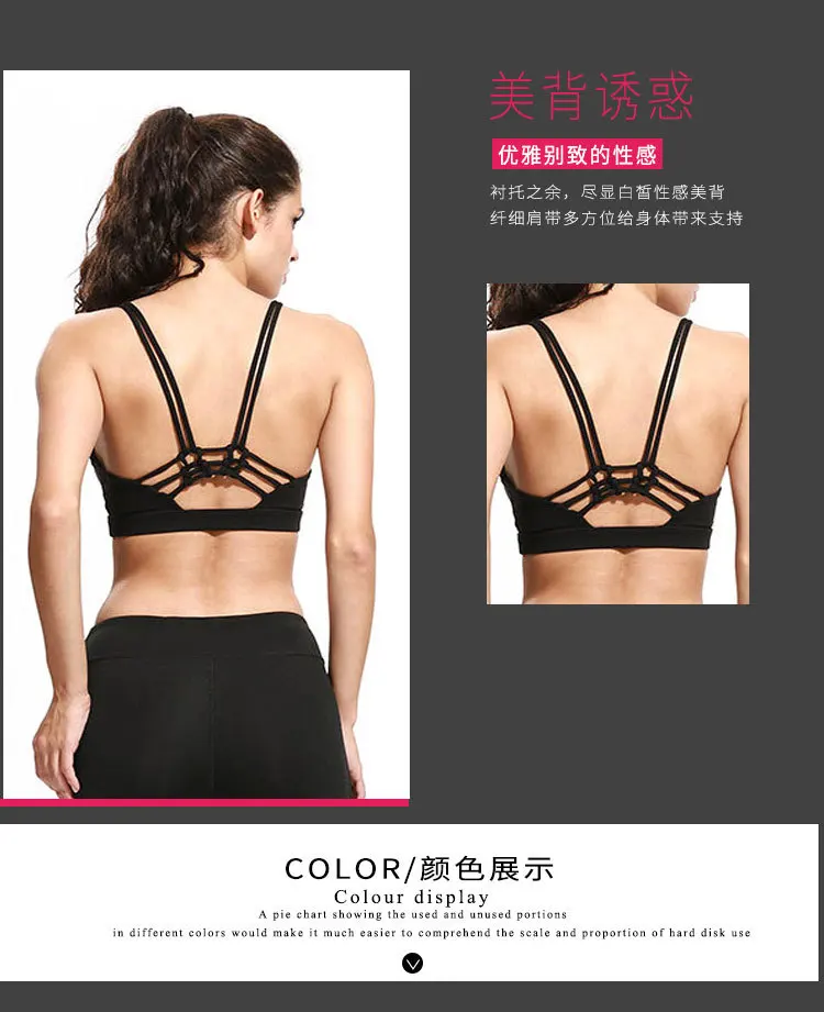 2009 New lady Fitness Bra Cross Beautiful Back Ring-Free Running Underwear Gym Shirt vests