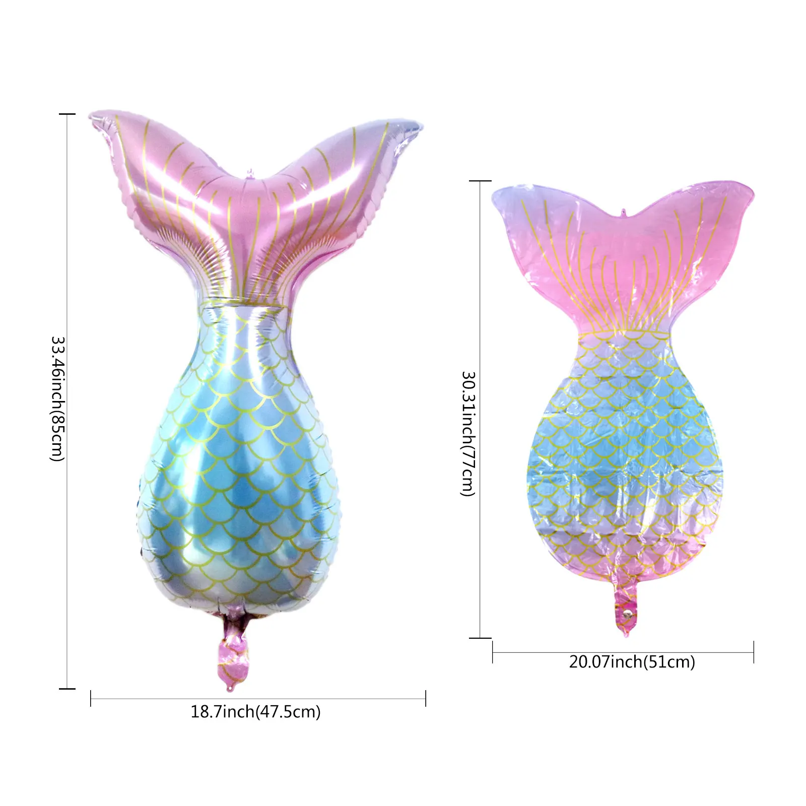 Lovely Mermaid tail balloon Girl Birthday Party Babay Shower Decoration Large Cartoon Little Mermaid Balloons Toys Party Supply
