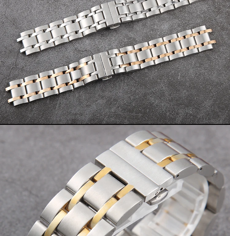 18 22 23 24 мм ремешок для часов из нержавеющей стали для Tissot T035 для мужчин и женщин браслет на запястье из серебристого золота и металла для мужчин с Т-образной застежкой