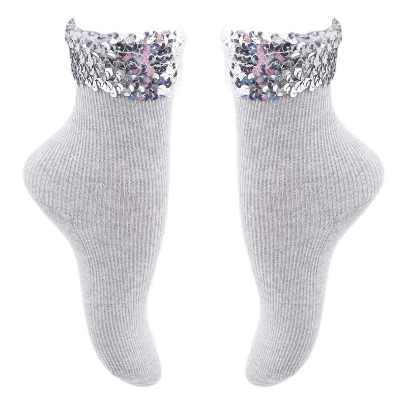 Осень-зима, женские носки, дизайн, новинка, высокое качество, ручная работа, с блестками, одноцветные носки для женщин