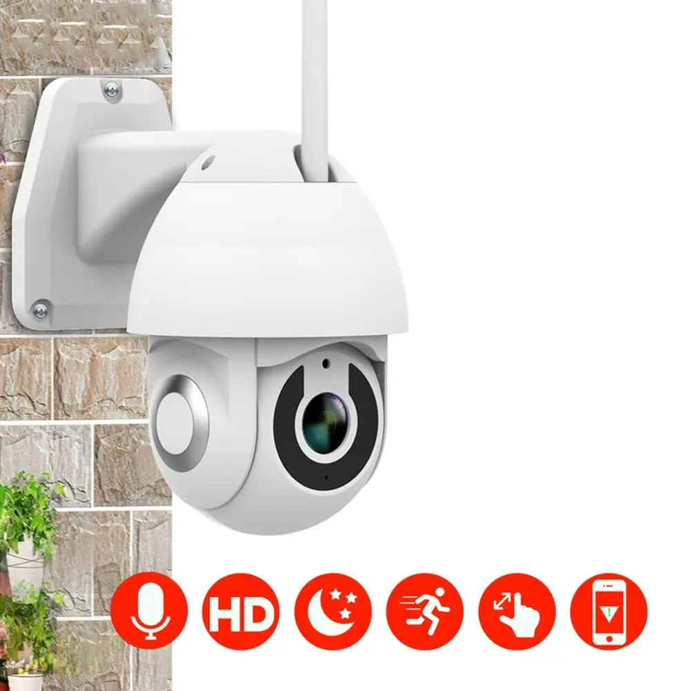 

IP Camera WiFi 1080P Wireless Auto tracking PTZ Speed Dome Camera Outdoor CCTV Security Surveillance Waterproof Camera