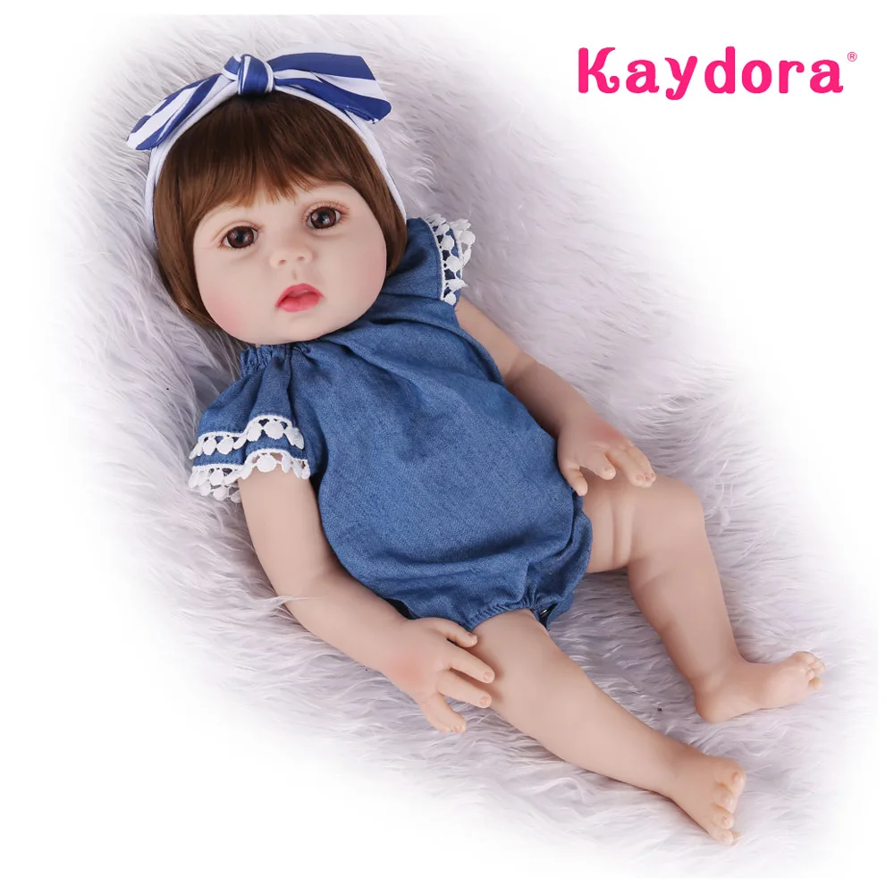 Мягкая имитационная модель, полностью силиконовая кукла-Реборн, 48 см/55 см, Детские милые Игрушки для ванны, милые игрушки, Bebe Boneca Menina, подарки на день рождения