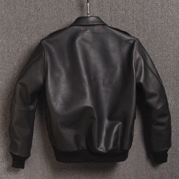 

2020 Genuine Cow Jacket Men Spring Autumn Mens Vintage Short Cowhide Coat Real Leather Jackets 16301833M02-9 YY413