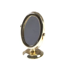 

Dollhouse Miniature 1/12 Metal Dressing Table Mirror Gold Tone Pretend Play Furniture Children Simulation Cosmeti Girl Toys