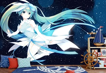 

[Self-Adhesive] 3D Hatsune Miku 768414 Japan Anime Wall Paper mural Wall Print Decal Wall Murals