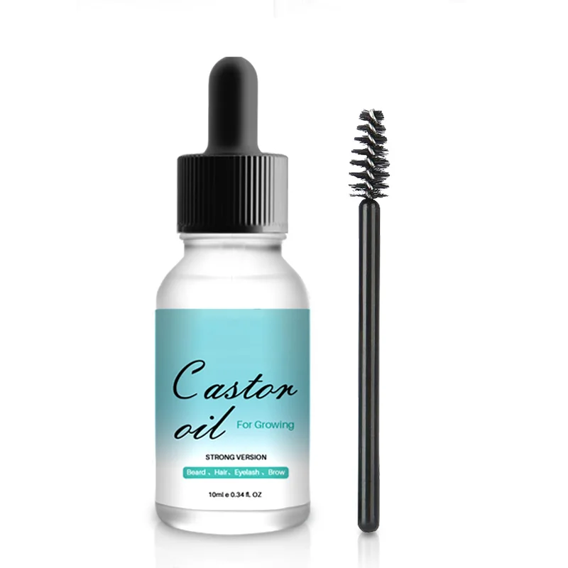 

Organic Castor Oil Eyelash Growth Treatment Grow Eyebrow Enhancer Thickener Serum Longer Fuller Lash Lifting Liquid 10ML