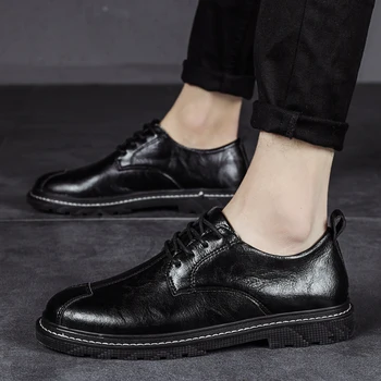 

Fashion Men Shoes outdoor lace up oxfords Men Dress Shoes sewing handmade Casual breathable Formal Male Shoes Mens Shoes