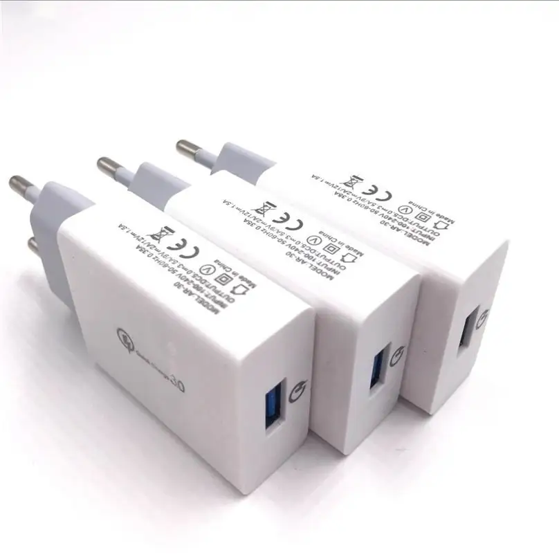 Быстрое зарядное устройство QC3.0 QC2.0 USB зарядное устройство адаптер 18 Вт портативное настенное зарядное устройство EU US Разъем для SAMSUNG IPHONE HUAWEI