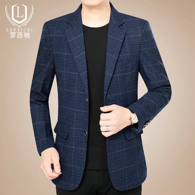 blue casual blazer