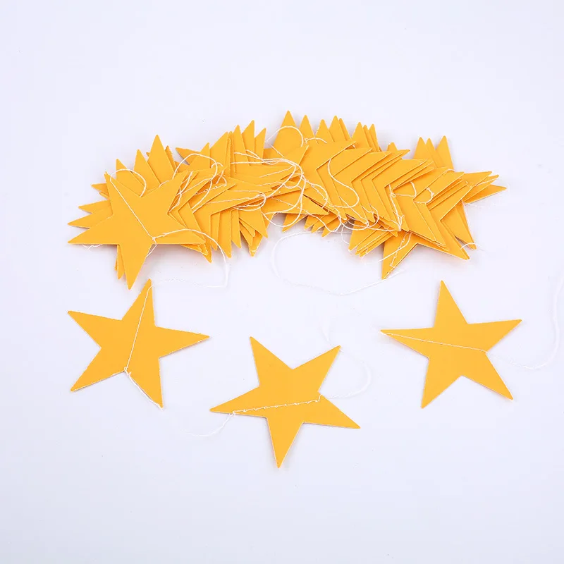 Висячая Бумажная гирлянда со звездами для дня рождения 4 м|Флажки вымпелы и