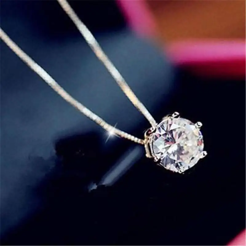 FDLK-collier Simple en strass pour femme, bijoux ras du cou, chaîne couleur argent brillant ► Photo 2/6