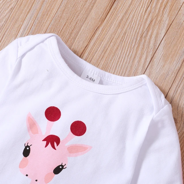 Conjunto de ropa para bebé recién nacido, niño y niña, manga larga, con  dibujos animados (blanco, 0-3 meses)