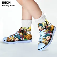 Тикин аниме Beyblade Burst печатные детские прогулочные теннисные туфли детская спортивная обувь для мальчиков и девочек уличные повседневные баскетбольные кроссовки