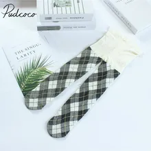 2019 Baby Spullen Lente Herfst Leggings Peuter Kid Baby Meisje Gecontroleerd Kousen Lange Been Warmer Plaid Casual Patchwork Panty(China)