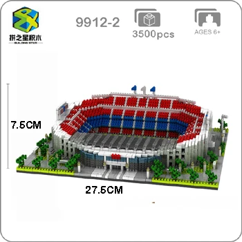 Международный AC Милан Боруссия Дортмунд футбольный клуб сигнал идуна Парк Стадион duplo DIY Мини диамон строительные блоки кирпичная игрушка - Цвет: Camp Nou Stadium