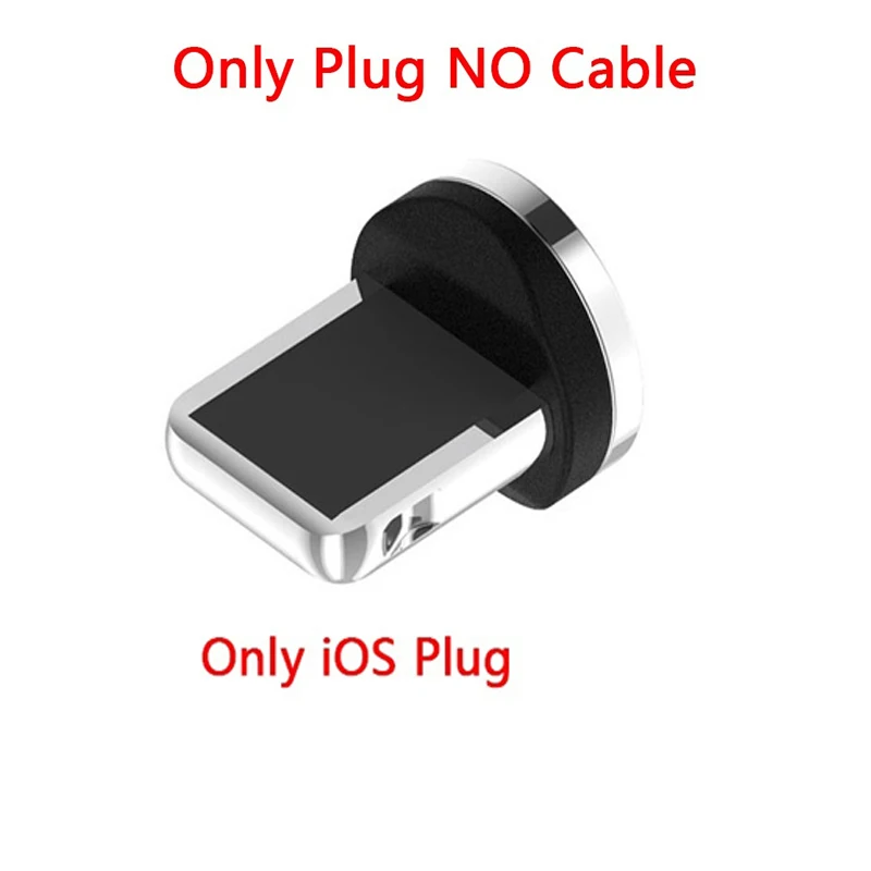 Магнитный кабель, светящийся, Тип C, Micro usb кабель для зарядки iPhone 7 8 huawei P20 P30 mate 20 Honor 7A 7C 7S 8X 8A кабель - Цвет: Only For iPhone Plug