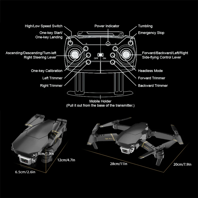 Ocday пульт дистанционного управления Ану 4K Drone X PRO FPV RC Quadcopter с двойной Камера HD RC вертолет Квадрокоптер WI-FI 4K Дрон VS XS816 M70 E58 E520