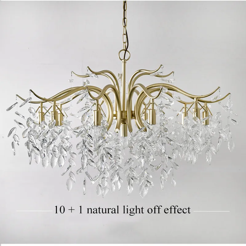 chandelier light Nordic LED Crystal Chandeliers Pendant Lustre Chandelier Luxury Lighting Kitchen Dining Living Room Bedroom Decoration modern crystal chandelier