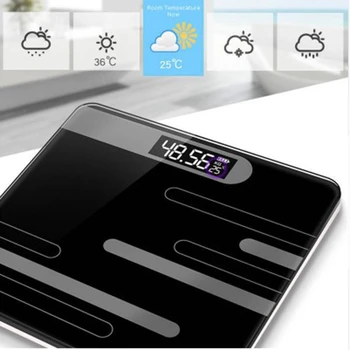 

New Bathroom Floor Humanscale Glass Intelligent Electronic Scale Usb Charging Lcd Display