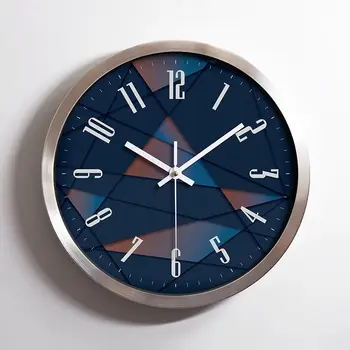 

Watches Silent Metal Wall Clock Nordic Clocks European Style Living Room Quartz Clock American Bedroom Clock Wall Watch Clock