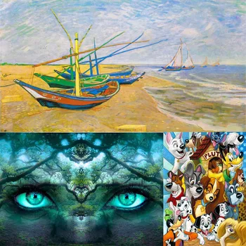 

Popular 5D DIY Diamond Mosaic Sale 5D Diamond Painting Full Set Cartoon Diamond Embroidery Full Square Home Decor Wall Sticker