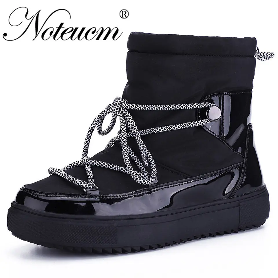 Ceny Kobieta zima biała ciepła, krótka kostka śniegowce z sztuczne futro Wedge wodoodporny pikowany butów kobiet 2019 dziewczyna platformy botte przestrzeń