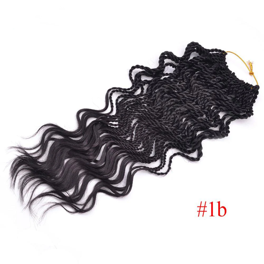 Unboxing 14" Synthetic Curly Senegalese Twist Hair Crochet ...