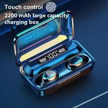 TWS Bluetooth Earphones Headsets Fone Stereo Waterproof Sports Wireless Earbuds 9D Touch-Control