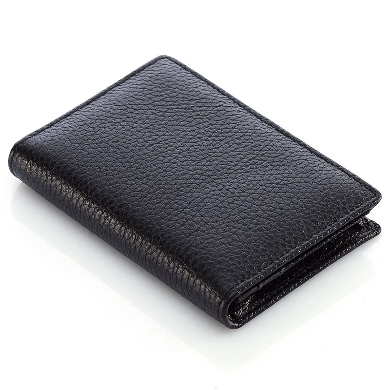 

Solid Color First Layer of Leather Card Case Portable Business Card Bank Card Membership Card Storgage Bag Cool Small Card Holde