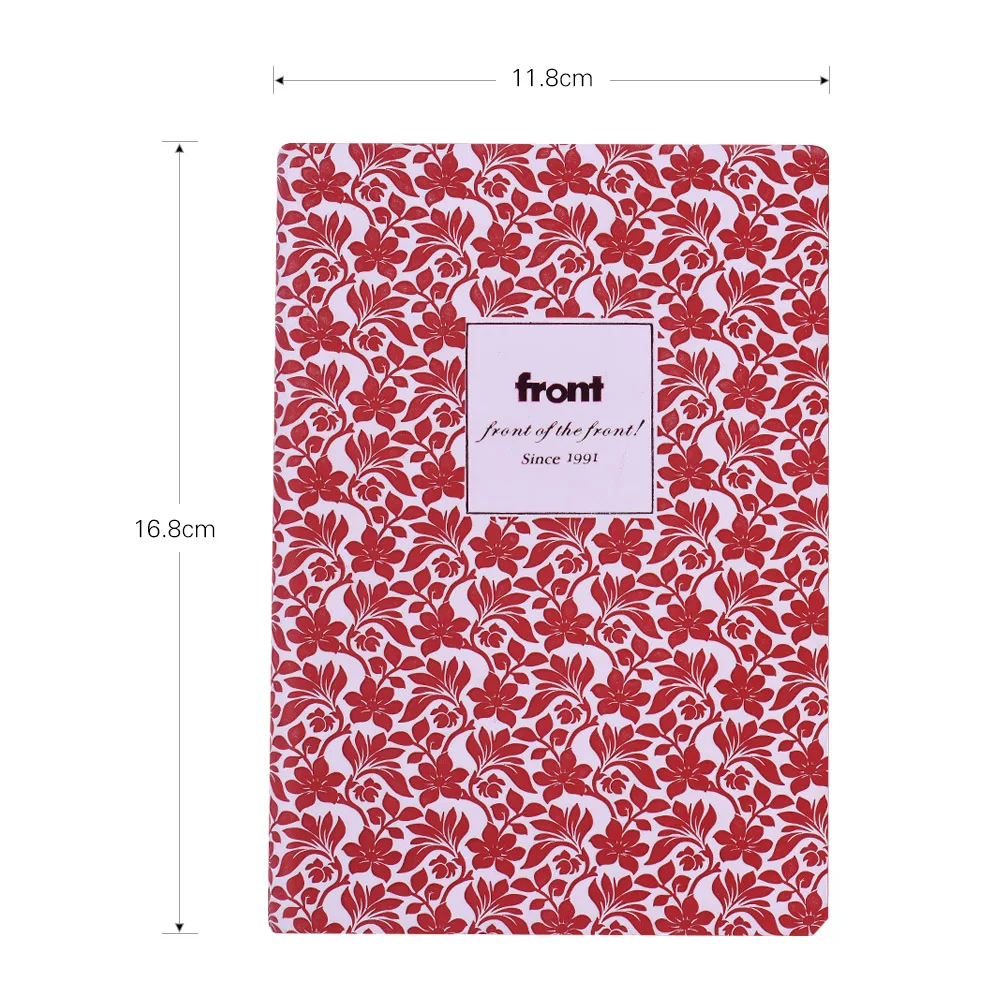 

Flowers Pattern B6 Notebook PU Leather Cover Blank Paper Portable Writing & Sketching & Doodling Notepad for Travel Office