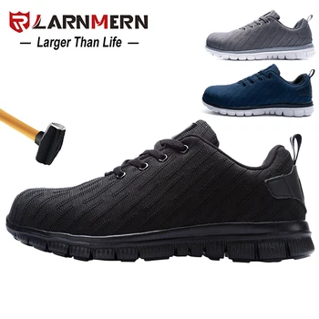 

LARNMERN 2020 News Safety Shoes S3 SRC Professional Protection Comfortable Breathable Lightweight Steel Toe Anti-nail Work Shoes