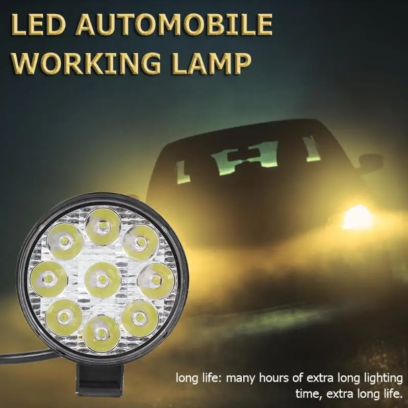 9LED рабочий свет 27 Вт 1620LM 6500K Водопроницаемый; с высокой яркостью длительный срок службы ударопрочный пылезащитный автомобильный мини точечный противотуманный фонарь