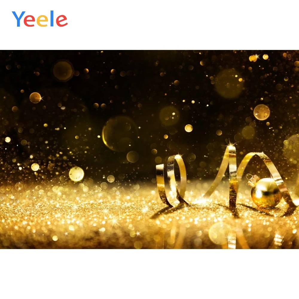 Фон Yeele для фотосъемки новорожденных с изображением золотых горошек в