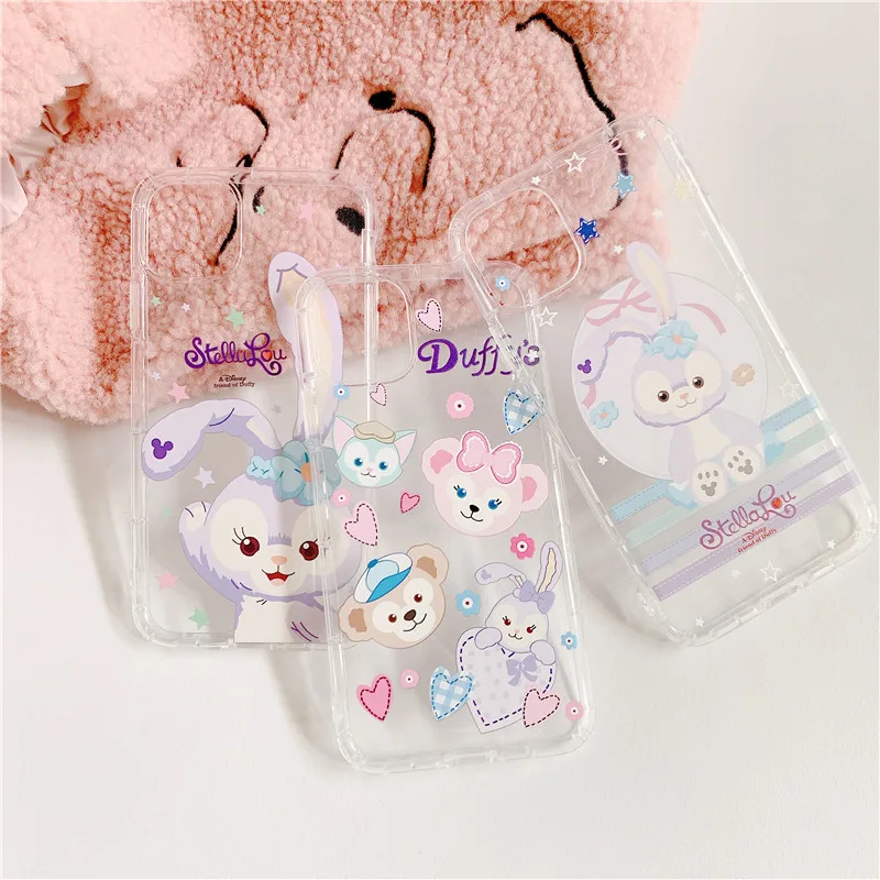 Милый мультфильм Duffy медведь балет кролик прозрачный мягкий силиконовый чехол для телефона для iphone 7 8 plus X XR XS MAX 11 Pro MAX couqe