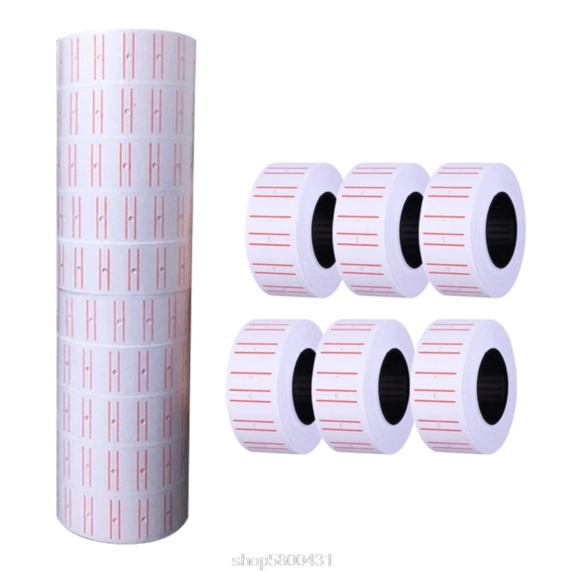 10 Rolls Self Adhesive Price Labels Paper Tag Sticker Single Row for Gun Labeller Grocery Office Supplies D01 20 Dropship | Канцтовары