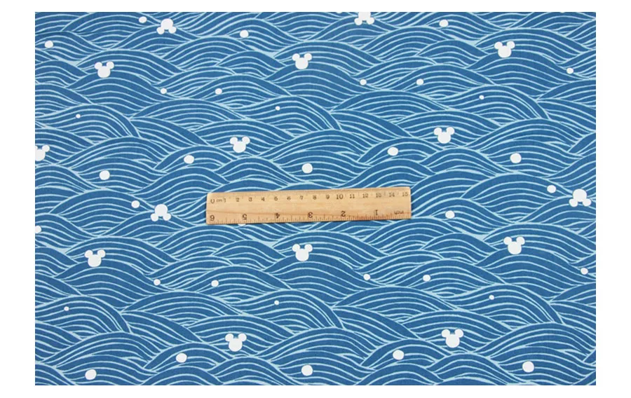 SMTA хлопчатобумажная ткань Лоскутная Ткань счетчиком ткань для вышивки мебели микки 50*145 см